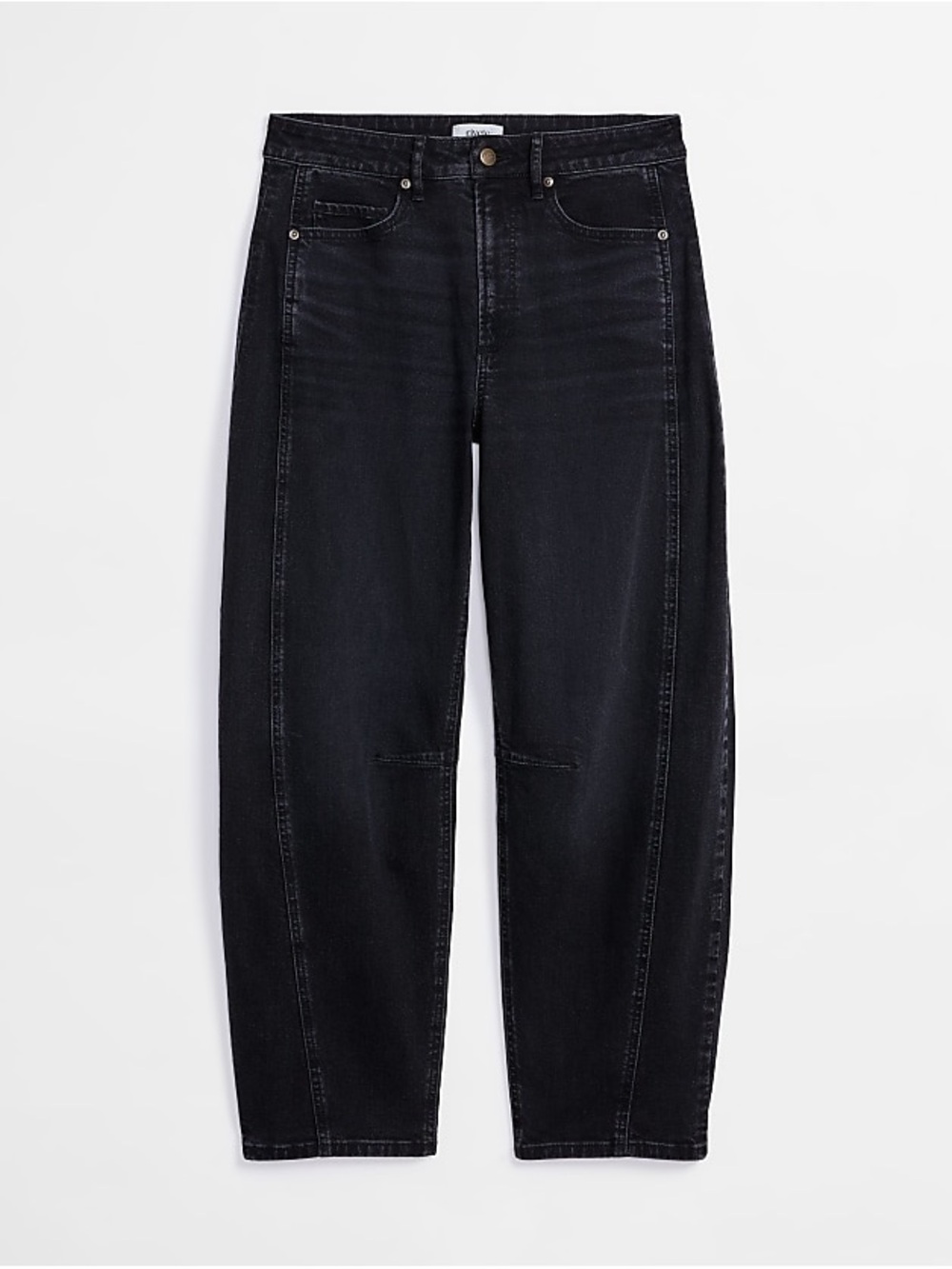 Rivete High Rise Barrel Leg Jeans